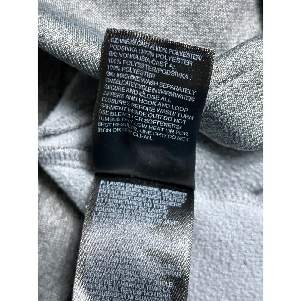 The North Face Sweatshirt Men’s S Gray Striped 1/4 Zip Pullover Fleece Outdoors